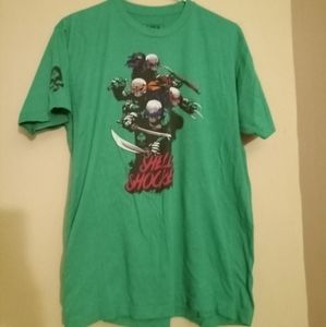 TMNT 'Shell Shocked' Green Fitted T-shit Large